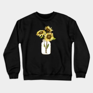 Sunflower in Mason Jar Crewneck Sweatshirt